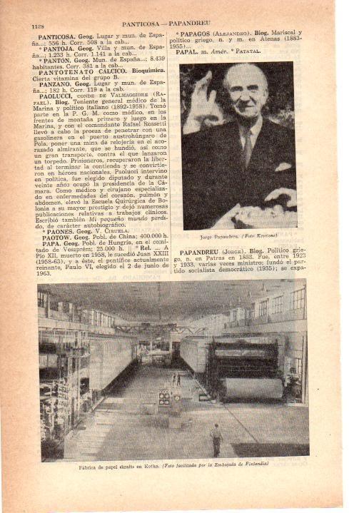 LAMINA 38803: G. Papandreu y fabrica de papel en Kofka, Finlandia