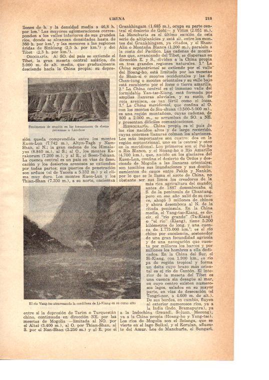 LAMINA 38934: El rio Yang-tse en la cordillera Li-Kiang