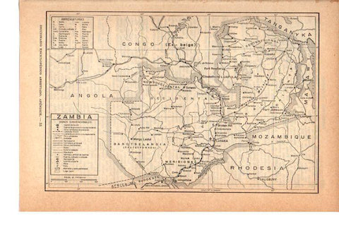 LAMINA 38901: Mapa de Zambia