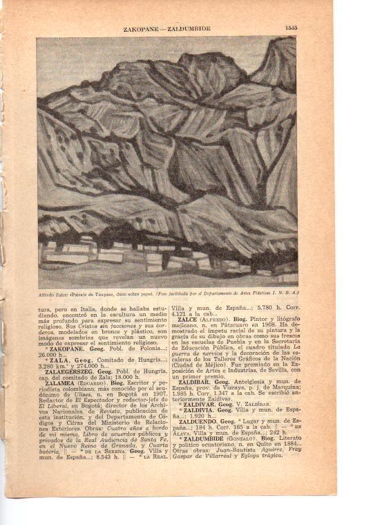 LAMINA 38900: Paisaje de Tuxpan, por Alfredo Zalce