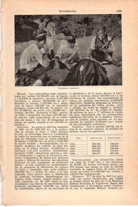 LAMINA 38898: Campesinos de Yugoslavia