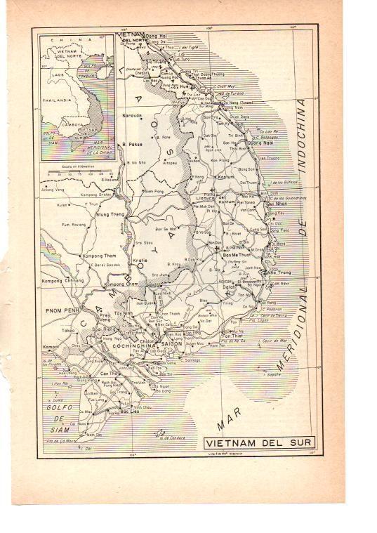 LAMINA 38889: Mapa de Vietnam del Sur