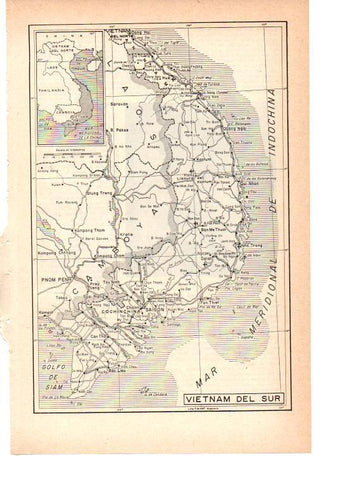 LAMINA 38889: Mapa de Vietnam del Sur