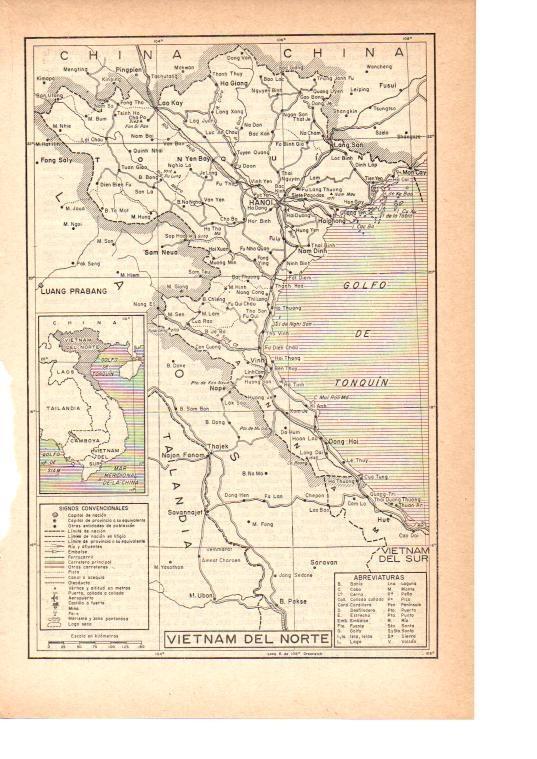 LAMINA 38888: Mapa de Vietnam del Norte