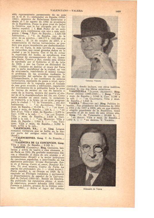 LAMINA 38883: Caterina Valente y Edmundo de Valera