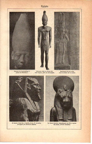 LAMINA 38927: Estatuas del antiguo Egipto