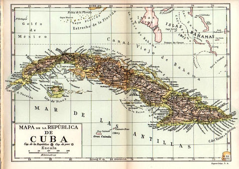 LAMINA 38912: Mapa de Cuba