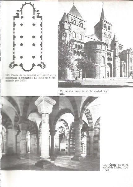 LAMINA V02590: Cripta, fachada y planta de la catedral de Treveris