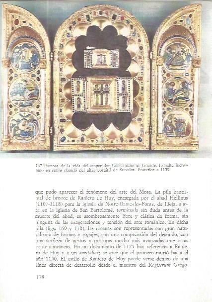 LAMINA V02600: Esmalte incrustado de las escenas del emperador Constantino el Grande, altar portatil de Stavelot