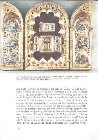 LAMINA V02600: Esmalte incrustado de las escenas del emperador Constantino el Grande, altar portatil de Stavelot