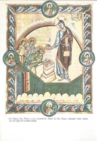 LAMINA V02602: Cristo San Denis y compañeros, Misal de San Denis
