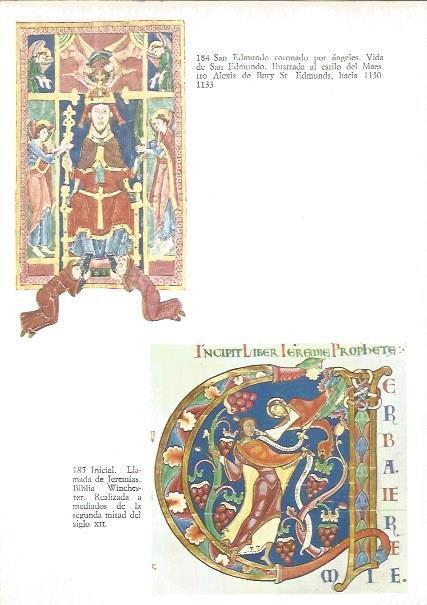 LAMINA V02608: Inicial llamada Jeremias, Biblia de Winchester y San Edmundo, Vida de San Edmundo