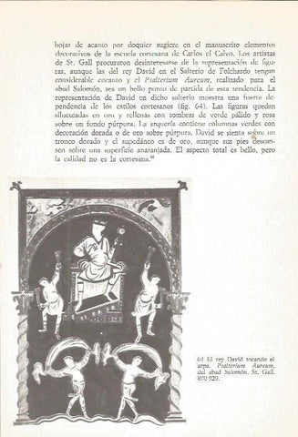 LAMINA V02557: El rey David, Psalterium Aureum del abad Salomon
