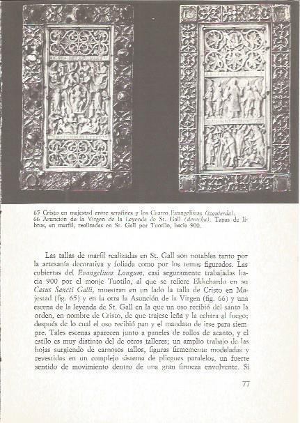 LAMINA V02558: Cristo en majestad y los Cuatro Evangelistas. Tapas de libros en marfil por Tuotilo