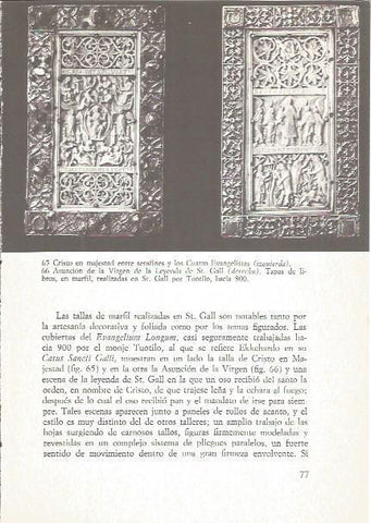 LAMINA V02558: Cristo en majestad y los Cuatro Evangelistas. Tapas de libros en marfil por Tuotilo