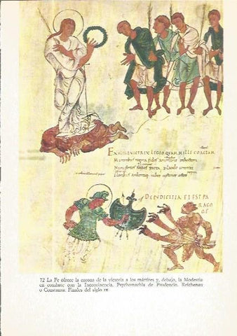 LAMINA V02562: La Fe y la Modestia en combate. Psychomachia de Prudencio