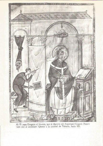 LAMINA V02565: El papa Gregorio el Grande por el Maestro del Registrum Gregorii