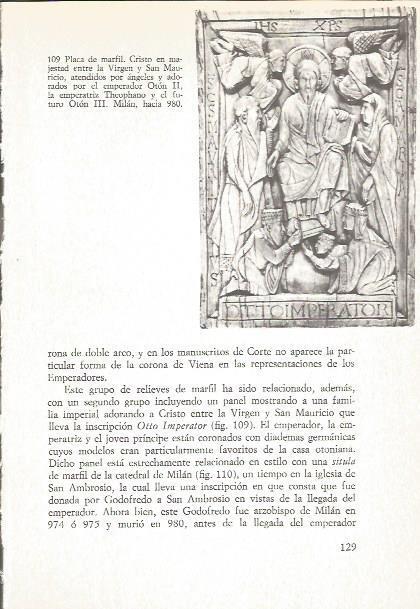 LAMINA V02578: Placa de marfil Cristo en majestad. Milan hacia 980