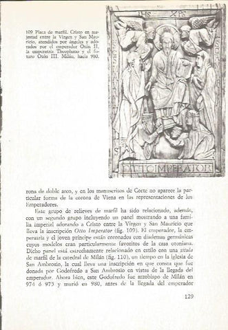 LAMINA V02578: Placa de marfil Cristo en majestad. Milan hacia 980
