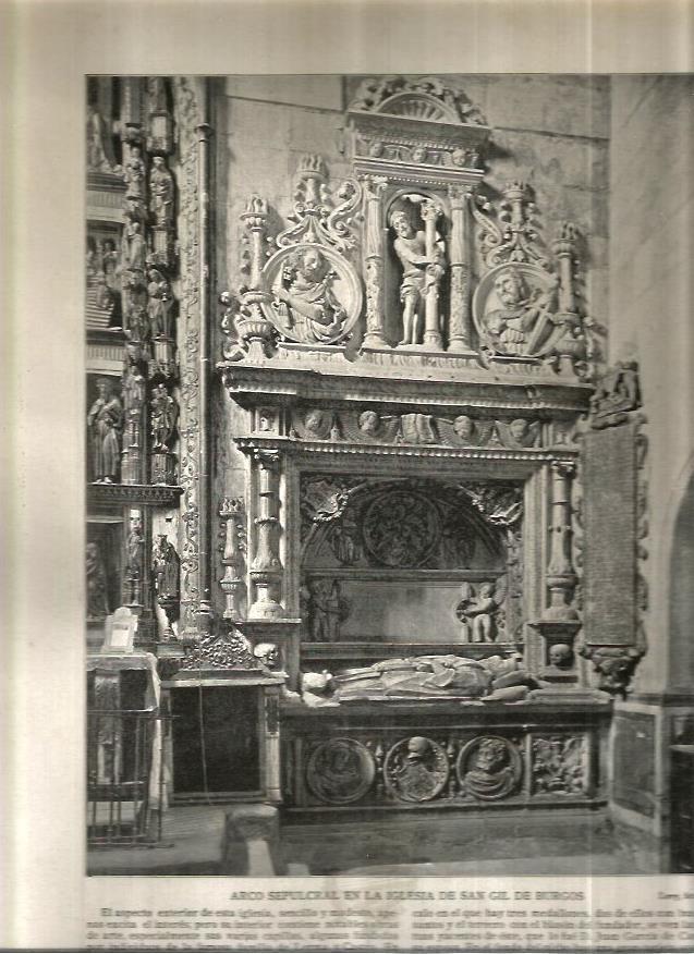LAMINA V02647: Arco sepulcral en la iglesia de San Gil, Burgos