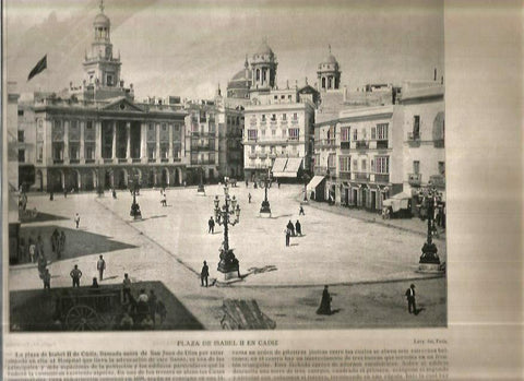 LAMINA V02654: Plaza de Isabel II, Cadiz