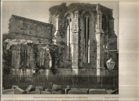 LAMINA V02643: Ruinas de la iglesia de Santa Domingo en Pontevedra