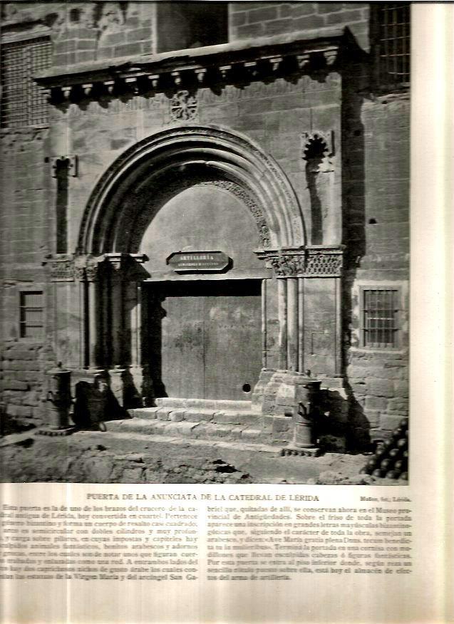 LAMINA V02640: Puerta de la Anunciata de la catedral de Lerida