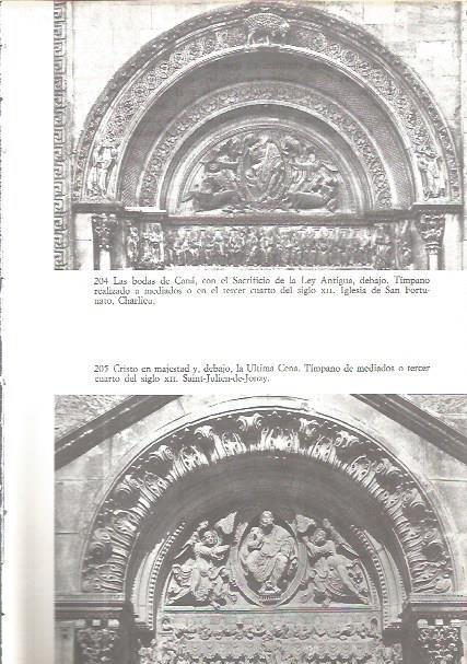 LAMINA V02618: Timpanos de las bodas de Cana, iglesia San Fortunato en Charlieu y Cristo en Majestad en Saint-Julien-de-Jonzy