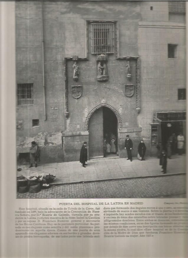 LAMINA V02622: Puerta del hospital de La Latina en Madrid