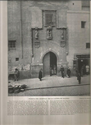 LAMINA V02622: Puerta del hospital de La Latina en Madrid
