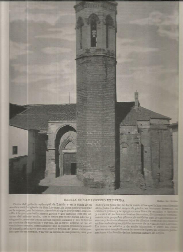 LAMINA V02623: Iglesia de San Lorenzo en Lerida