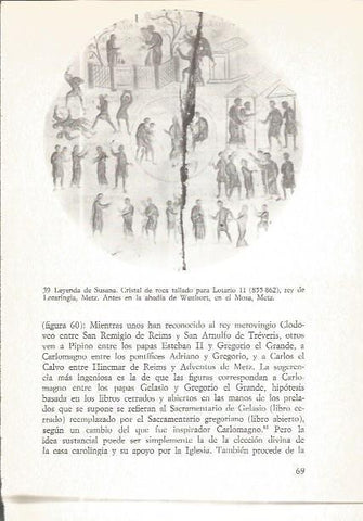 LAMINA V02555: Leyenda de Susana, cristal de roca tallado para Lotario II. Metz
