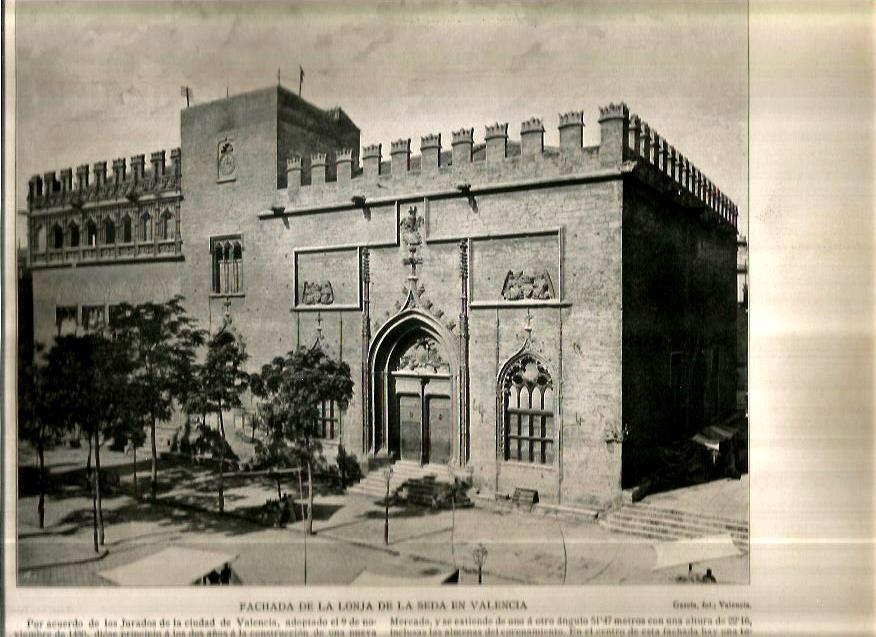LAMINA V02638: Fachada de la lonja de la seda en Valencia