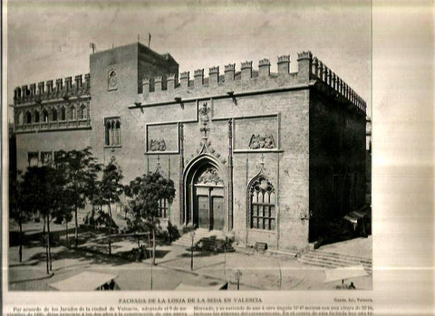 LAMINA V02638: Fachada de la lonja de la seda en Valencia