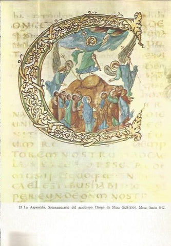 LAMINA V02552: La Ascension. Sacramentario del arzobispo Drogo de Metz