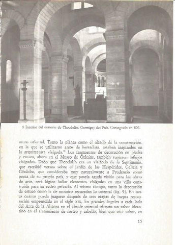 LAMINA V02529: Interior del oratorio de Theodulfo. Germigny-des-Pres, Francia