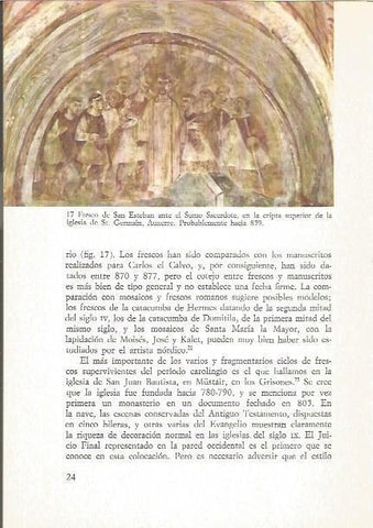 LAMINA V02533: Fresco de San Esteban, iglesia de St. Germain, Auxerre