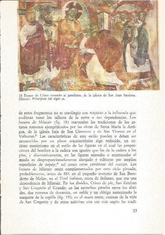 LAMINA V02534: Fresco de Cristo, iglesia de San Juan Bautista, Mustair