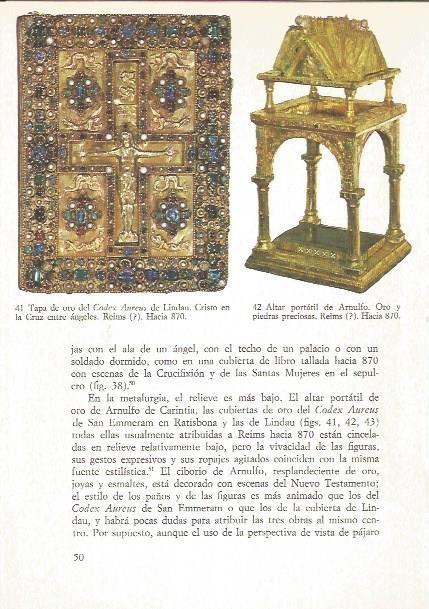 LAMINA V02545: Cristo en la Cruz. Tapa de oro del Codex Areus de Lindau y Altar portatil de Arnulfo