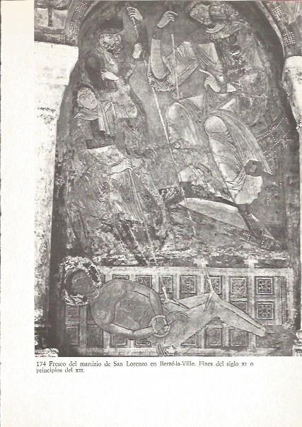 LAMINA V02551: Fresco del martirio de San Lorenzo en Berze-la-Ville