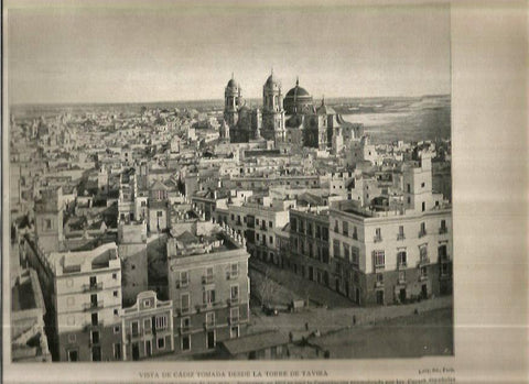 LAMINA V02670: Vista de Cadiz tomada desde la Torre de Tavira