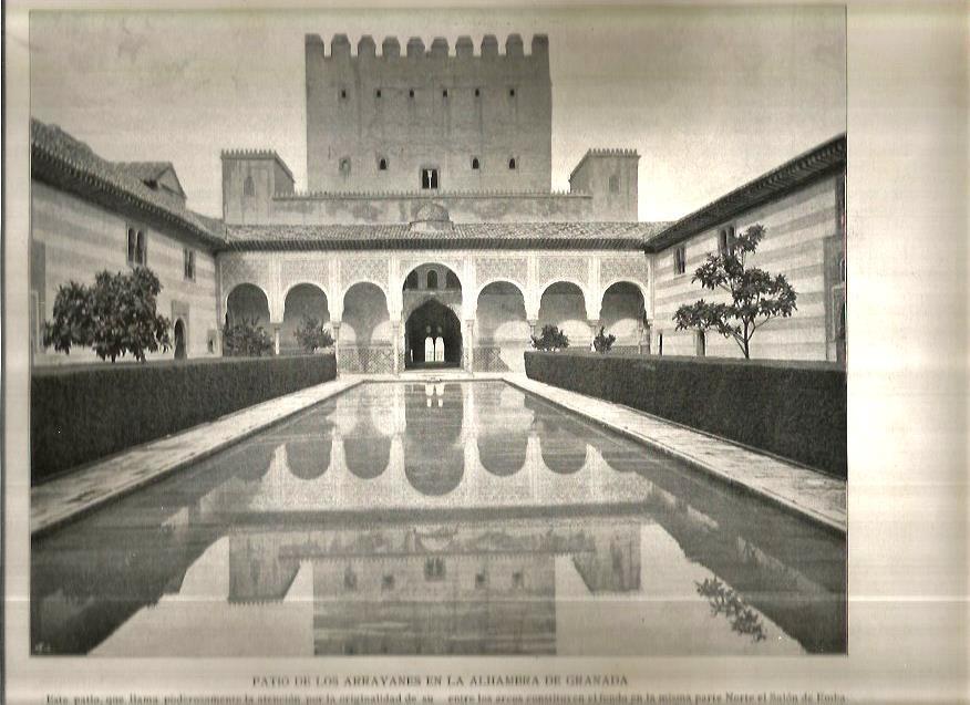 LAMINA V02672: Patio de los Arrayanes en la Alhambra de Granada