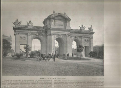 LAMINA V02823: Puerta de Alcala, Madrid