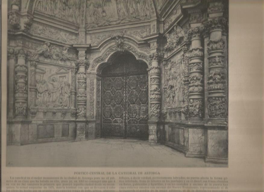 LAMINA V02826: Portico central, Catedral de Astorga