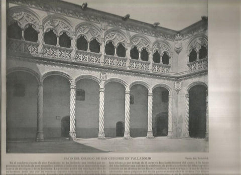 LAMINA V02830: Patio del colegio de San Gregorio, Valladolid