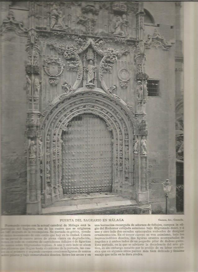 LAMINA V02831: Puerta del Sagrario, Malaga