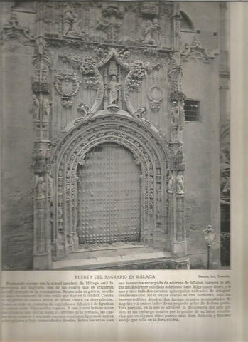 LAMINA V02831: Puerta del Sagrario, Malaga