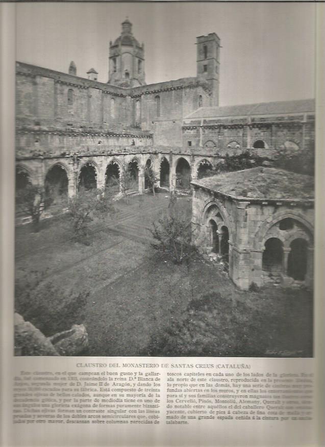 LAMINA V02835: Claustro del Monasterio de Santas Creus, Cataluña