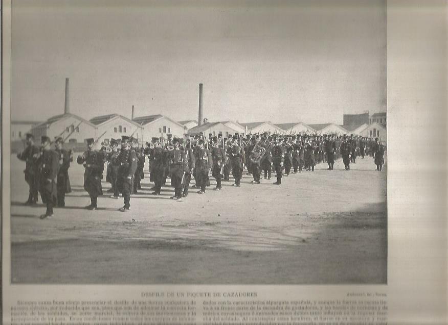 LAMINA V02837: Desfile de un piquete de cazadores