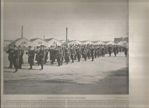 LAMINA V02837: Desfile de un piquete de cazadores